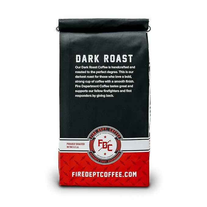 Fire Department Coffee - Gives Back to Firefighters - Dark Roast Coffee Beans - Bold & Smooth