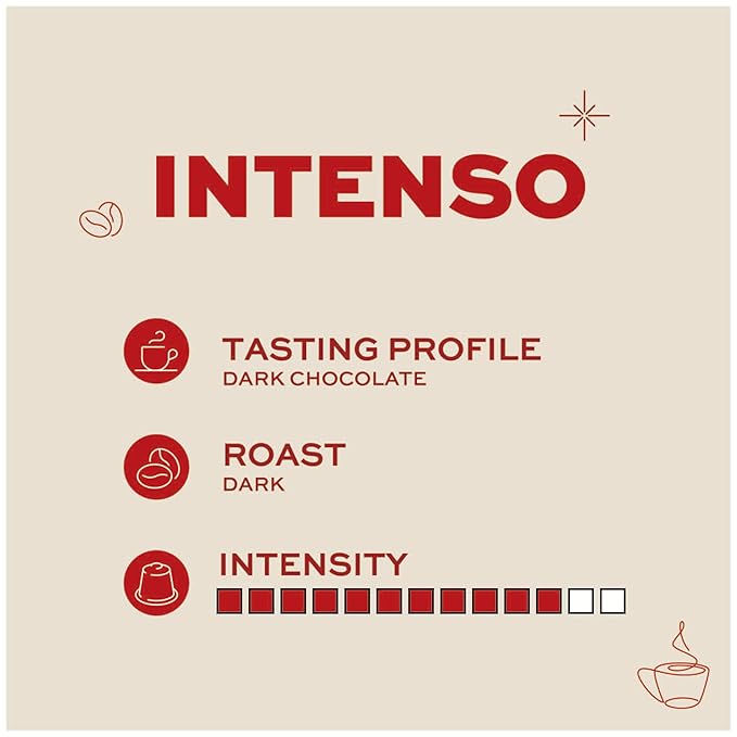 Kimbo Intenso Whole Bean Coffee | Medium Roast with Cocoa Notes | 12/13 Intensity | Balanced &