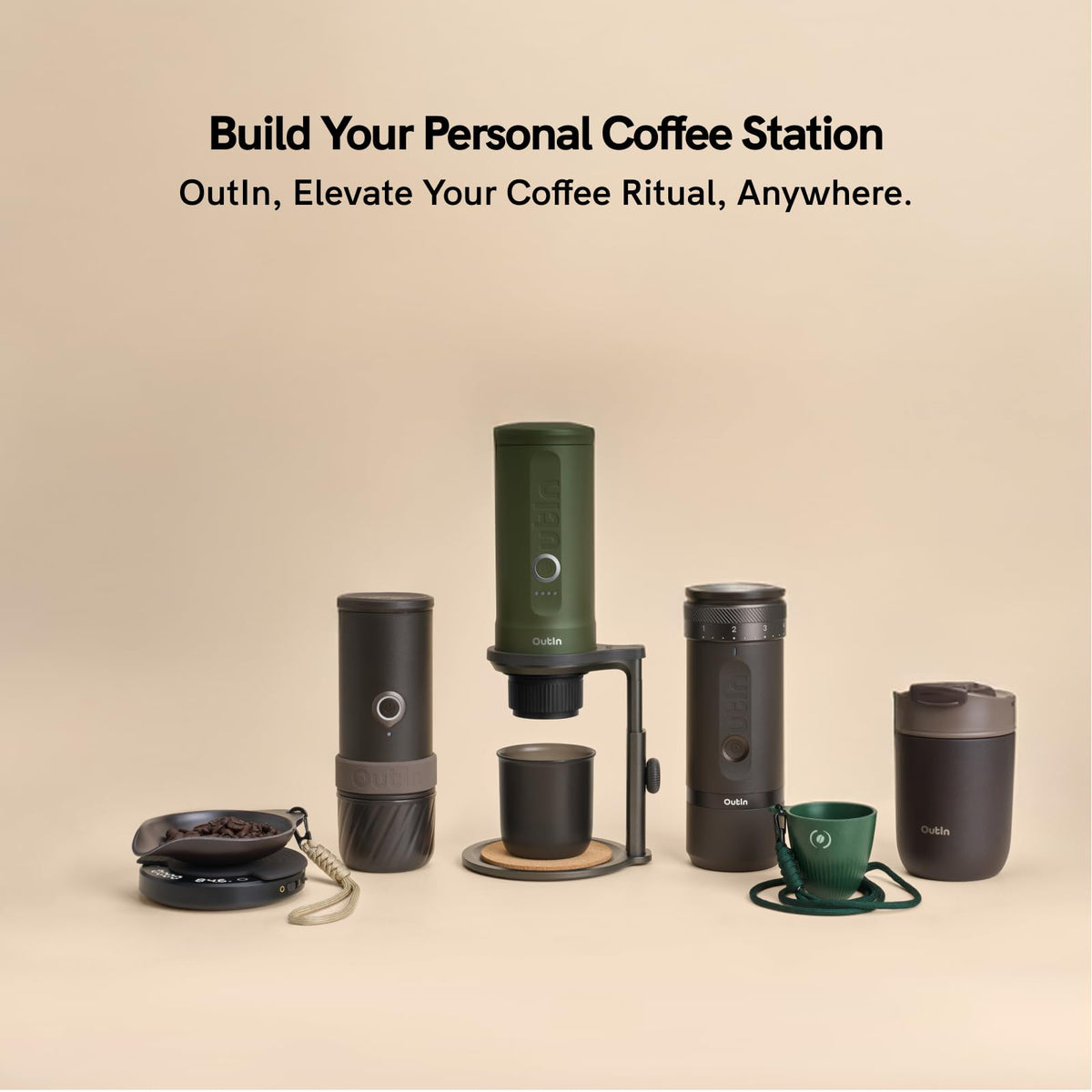 OutIn Detachable Universal Coffee Stand with Cork Pad