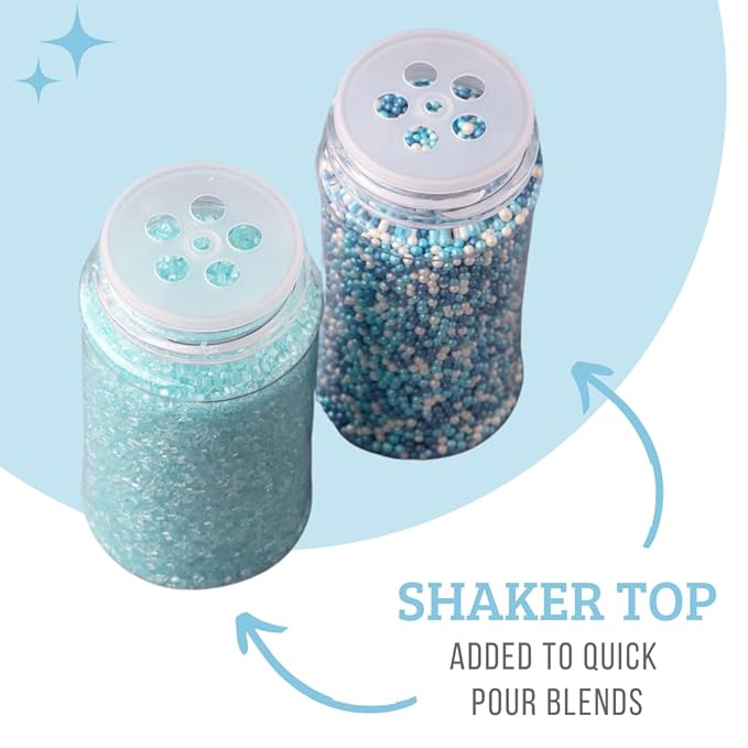 Sweets Indeed Christmas Sprinkles, 4 Pack, Snowflake Edible Sprinkle Mix, Perfect for Frozen Cake