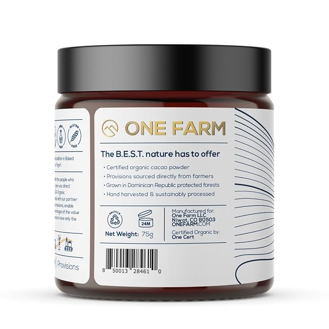 One Farm by WAAYB Organic Cacao, Single Estate, Non-GMO, Fair-Trade, Vegan, Gluten Free, 100% Raw
