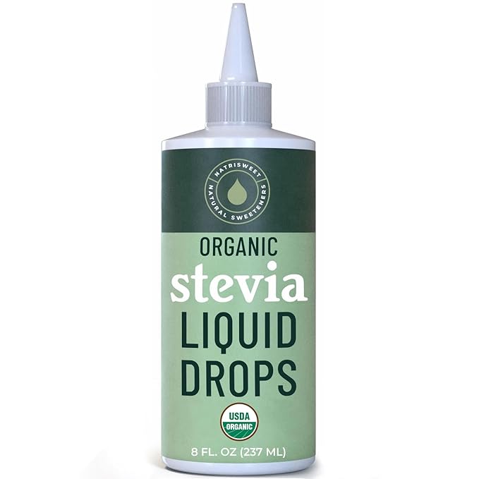 Organic Stevia Liquid Drops, 8 fl oz, Liquid Stevia Sweetener from Stevia Extracts, Zero Calorie