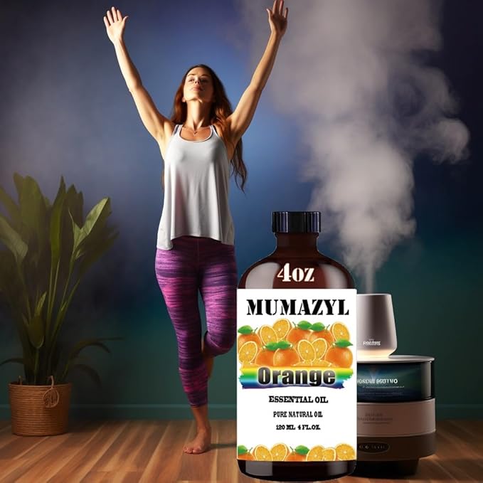 Sweet Orange Essential Oil, Sweet Orange Oil 4 Fl Oz 120ML for Diffuser Humidifier Yoga Cleaning