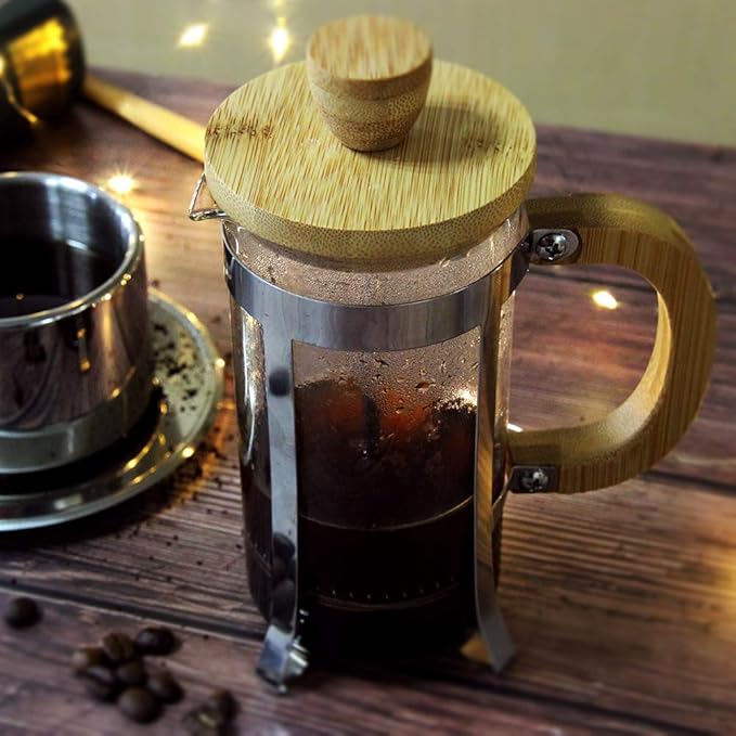Sivaphe 12 oz French Press Coffee/Tea Maker Single Cup Espresso Press Stainless Steel Filter 0.35L