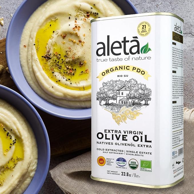 Aleta, Organic & PDO Extra Virgin Olive Oil, 2025 Gold Award, Certified Single Estate, Crete