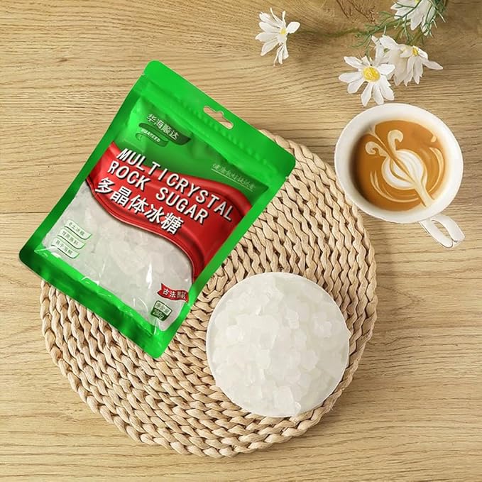 Fraunitsh Natural Rock Sugar, 9.87oz Crystal Rock Sugar Whole for Beverages Baking Cooking pho