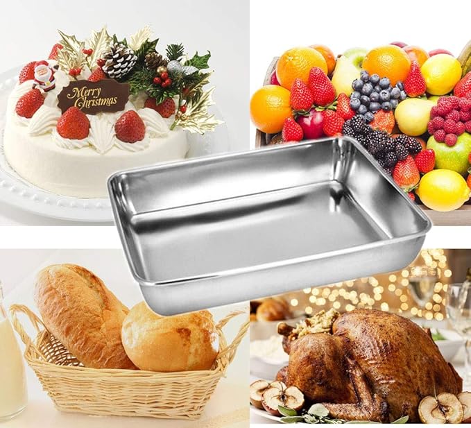 Old Tjikko Quarter Sheet Pan 16.2'' x 12.6'', 304 Stainless Steel Cookie Sheet Tray, Nonstick