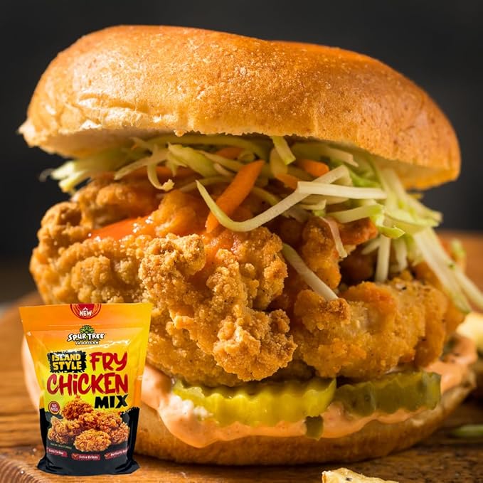 Spur Tree Jamaican Island Style Chicken Mix - Seasoned Coating for Crispy Flavor - Frying Magic for