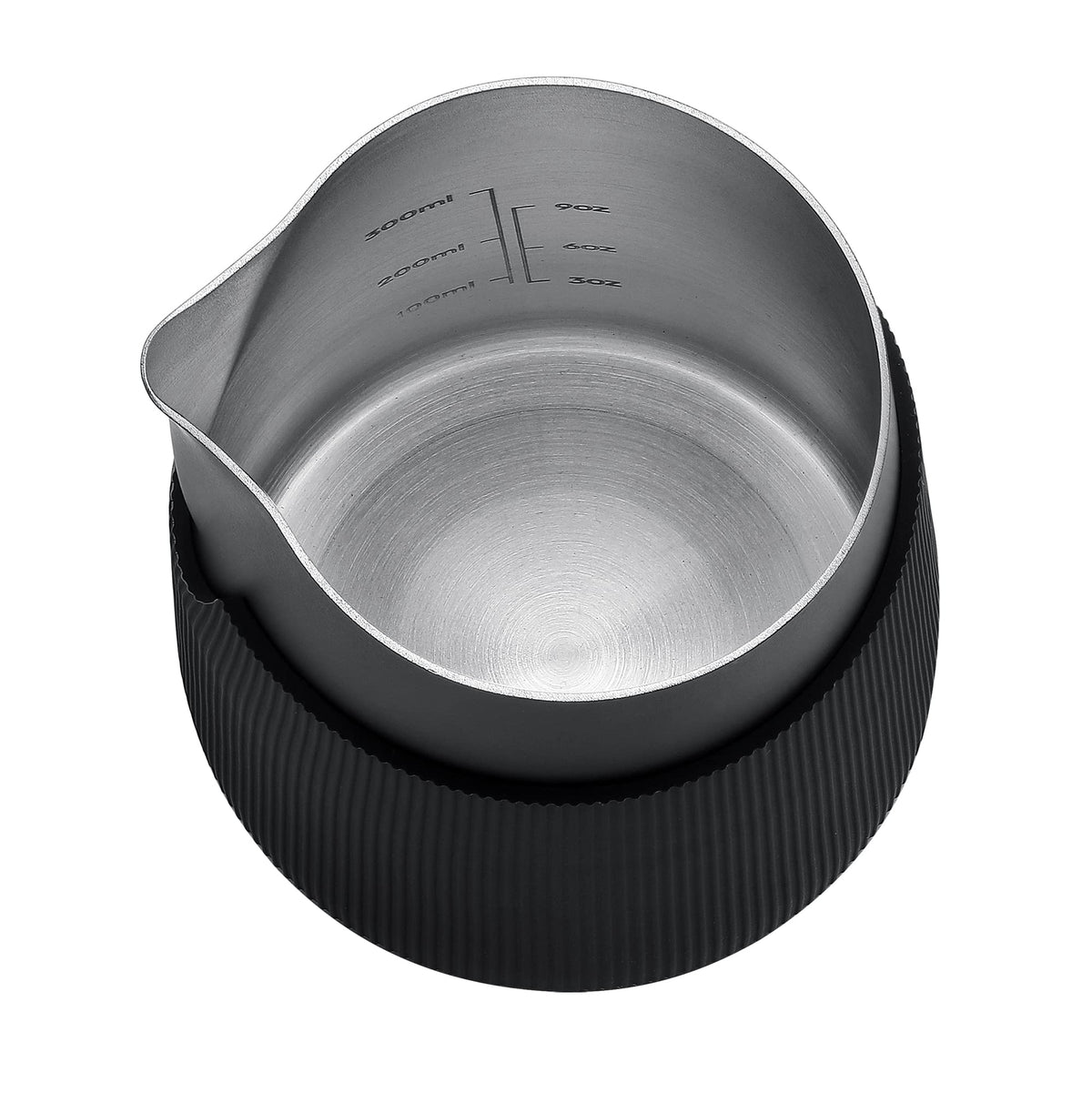 Normcore Handleless Milk Pitcher - Espresso Steaming Pitcher with Round Spout - 18/8 Stainless