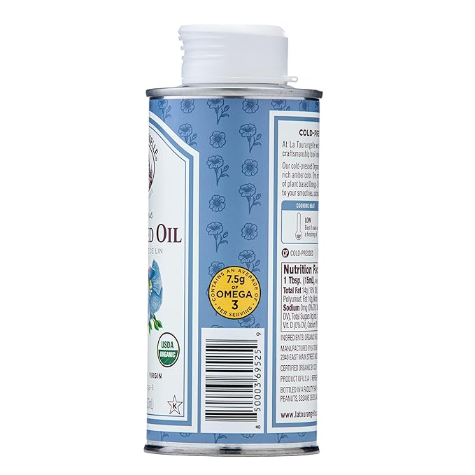 La Tourangelle, Organic Flaxseed Oil, Essential Omega-3 to Improve Heart Health, Vegan, Non-GMO