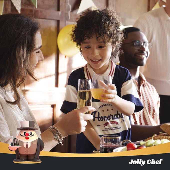 JOLLY CHEF 24 Pack Stemless Plastic Champagne Flutes 9 oz, Crystal Clear Stemless Plastic Toasting