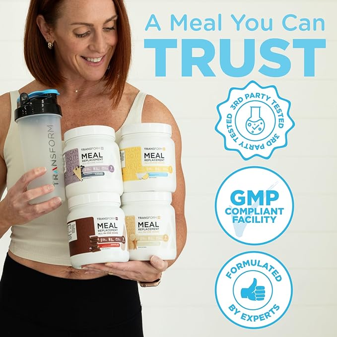 TransformHQ Meal Replacement Shake Powder 7 Servings (Pineapple Ice Cream Flavored) - Gluten Free