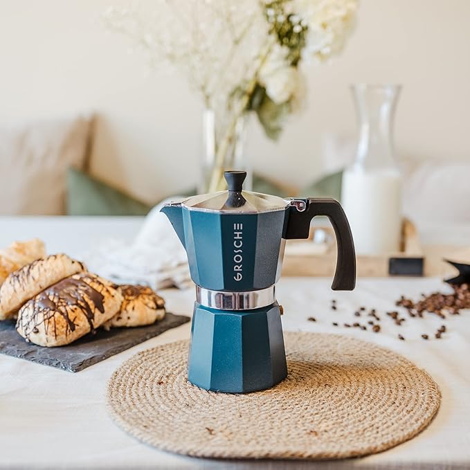GROSCHE Milano Moka Pot | Stovetop Espresso Percolator & Coffee Maker – Portable, Ideal for Home