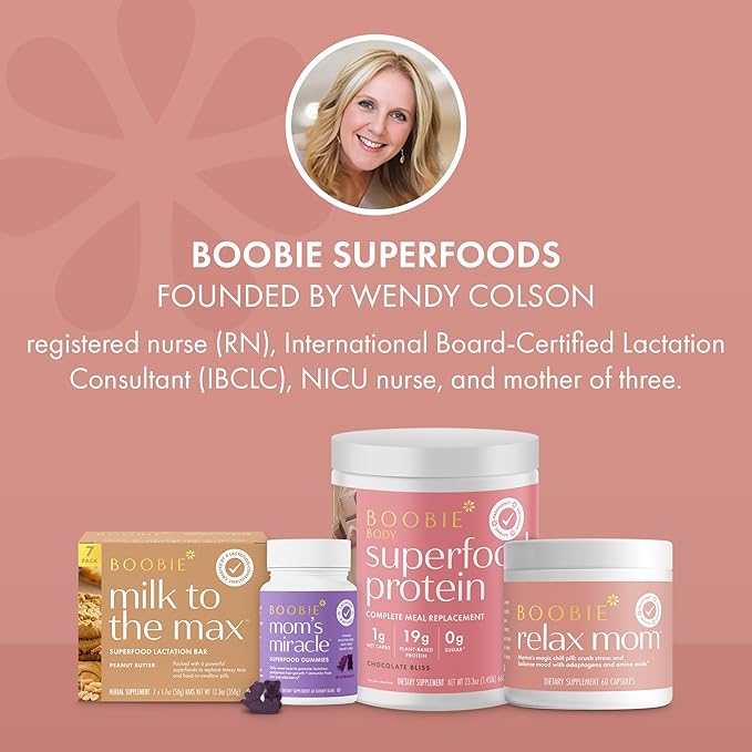 Boobie Bar Superfood Peanut Butter Lactation Bar for Breastfeeding Moms to Increase Milk Supply |