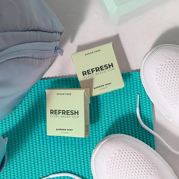 Refresh Gum, Xylitol, Natural, Sugar Free, Long Lasting, Plastic Free, Natural Flavors & Organic