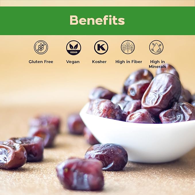 Sincerely Nuts No Sugar Added Pitted Dried Dates, 3lb - Whole Fresh Unsweetened Dry Date Pieces