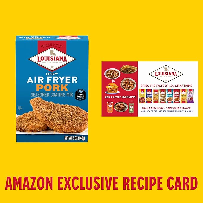 Louisiana Fish Fry Products Air Fry Pork Coating Mix, 5 Oz, Pack of 6