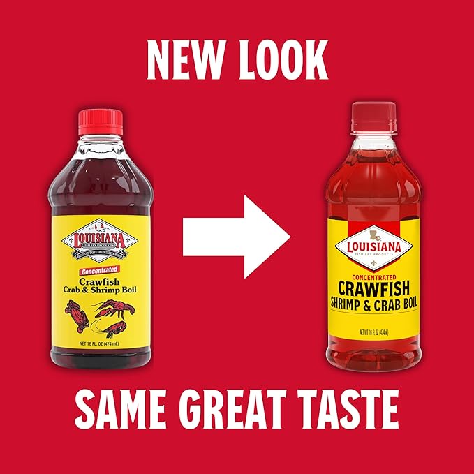 Louisiana Fish Fry Products Crawfish, Shrimp & Crab Concentrated Liquid Boil Seasoning - Spicy &