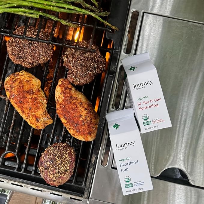 Organic KC Bar-B-Que Seasoning by Journey Spice Co. | Gourmet Kansas City BBQ All-Purpose Rub for