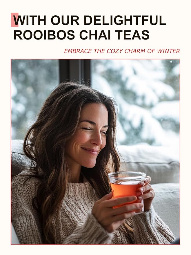 TeeLux Rooibos Chai Tea, Rooibos Tea with Cinnamon, Ginger, Clove & Cardamom, Smooth & Spicy &