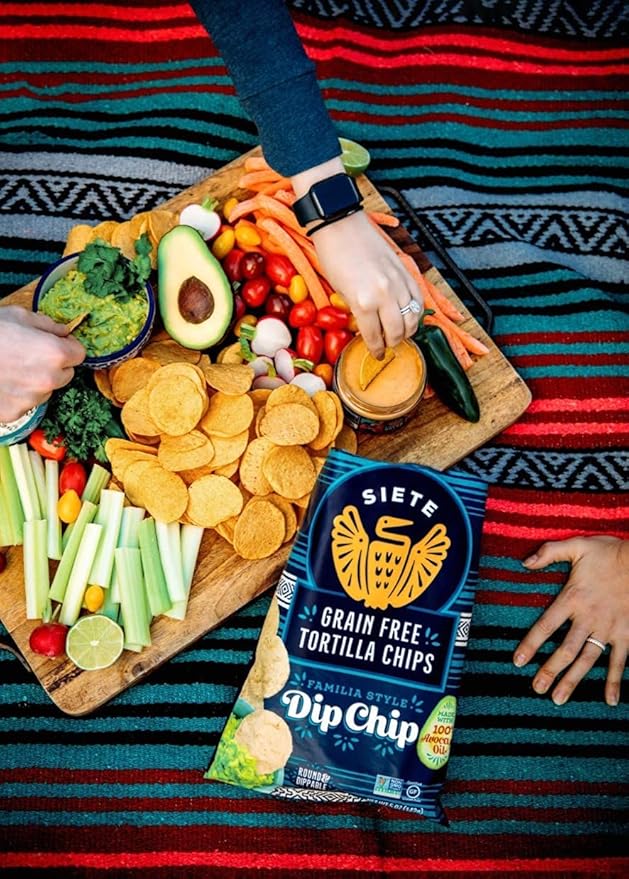 Siete Grain Free Tortilla Chips | Gluten Free Chips | Paleo & Vegan Snacks | Non GMO | Dip Chip, 5