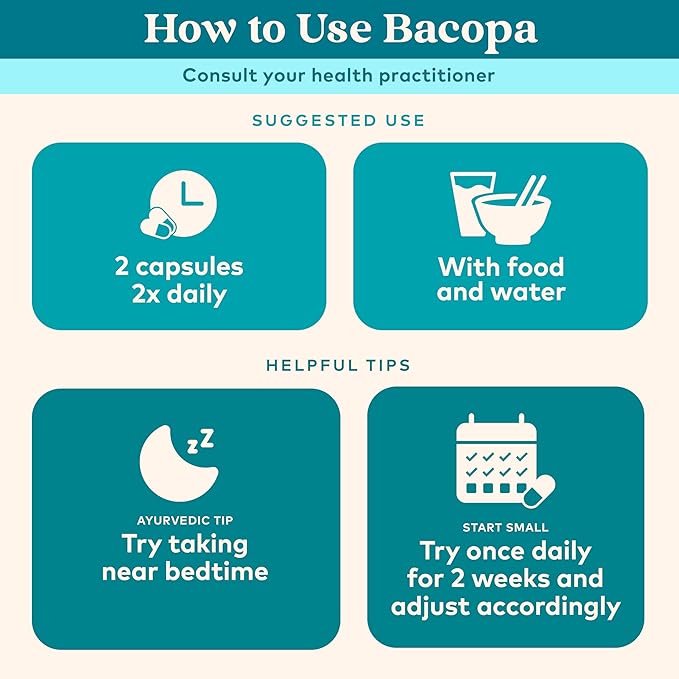 ORGANIC INDIA Bacopa Supplement - Bacopa Monnieri Organic, Brain, Focus, & Memory Support for Women