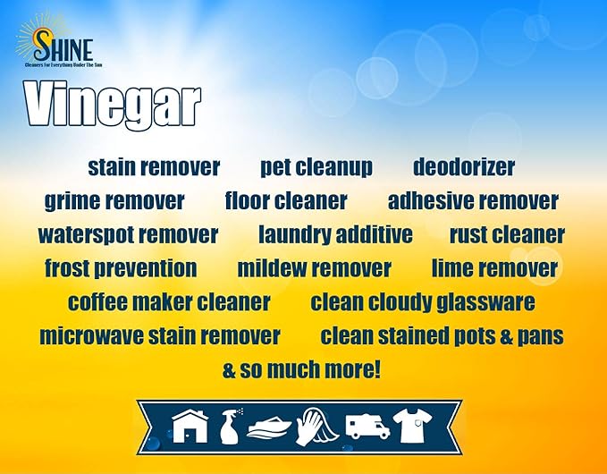 30% Concentrated Vinegar Gallon - Makes 6 Gallons of Finished Solution - For Home and Outdoor Use