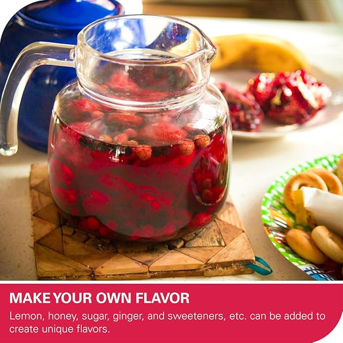 WT WEETEE Hibiscus Tea Bags, Made with 100% Pure Hibiscus Flowers, Natural Caffeine-free Herbal