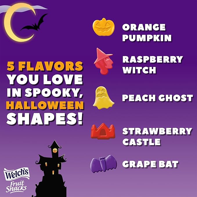 Welch?™s Fruit Snacks Mixed Fruit Halloween & Juicefuls Monster Splash Variety Pack, Great for
