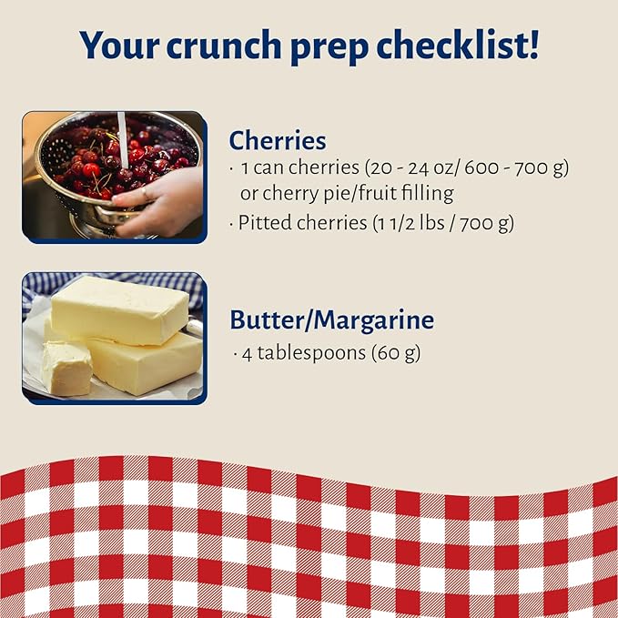 Calhoun Bend Mill Cherry Crunch Mix | Sweet and Crunchy Topping | Perfect for Deep Dish Desserts