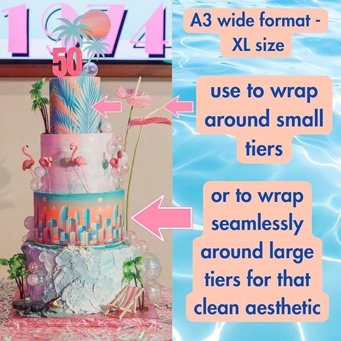 A3 XL Edible Frosting Sheets for Wide Format Edible Printers by Really Cute Sweets - 12-Pack