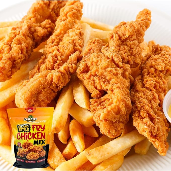 Spur Tree Jamaican Island Style Chicken Mix - Seasoned Coating for Crispy Flavor - Frying Magic for
