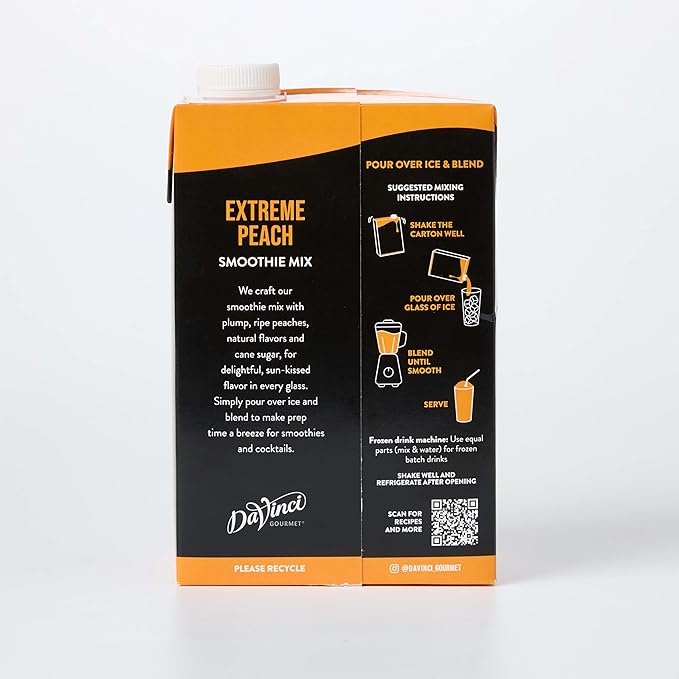 DaVinci Gourmet Extreme Peach Smoothie, 48 Fluid Ounces (Pack of 1)