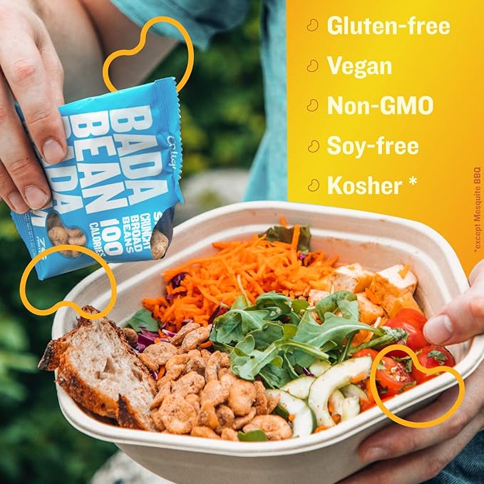 Enlightened Bada Bean Bada Boom - Plant-Based Protein, Gluten Free, Vegan, Crunchy Roasted Broad