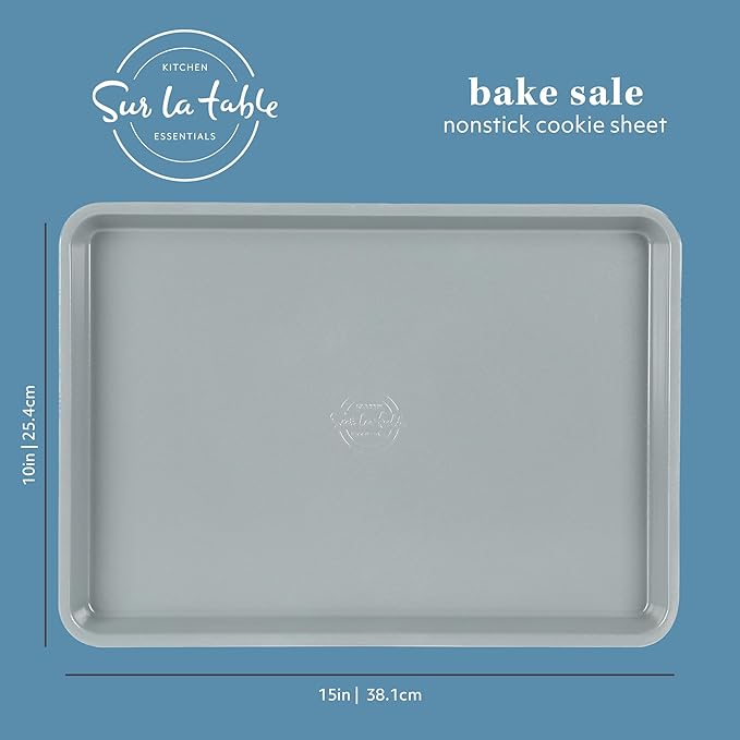 Sur La Table Kitchen Essentials Bake Sale 15 X 10 Inch PFOA, PFAS, PTFE Free Nonstick Cookie/Baking