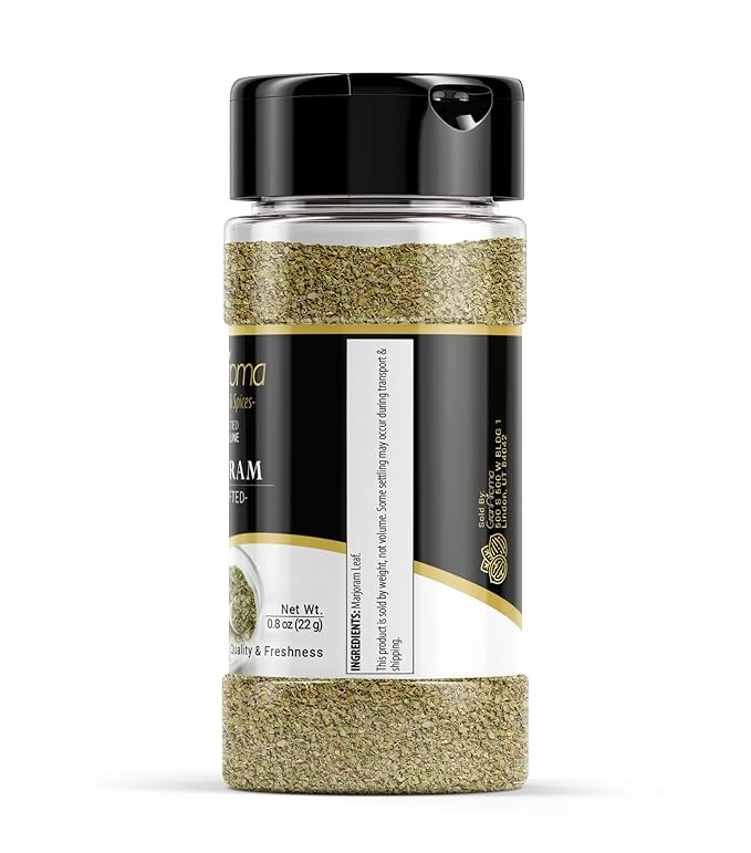GranAroma Marjoram Cut & Sifted, French & Italian Cuisine, Savory Seasoning (0.8 Ounce)