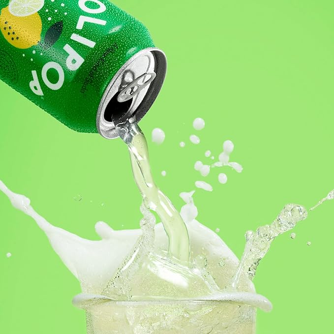 OLIPOP Prebiotic Soda Pop, Lemon Lime, Pantry Pack Packed with Prebiotics, Fiber, and Botanicals