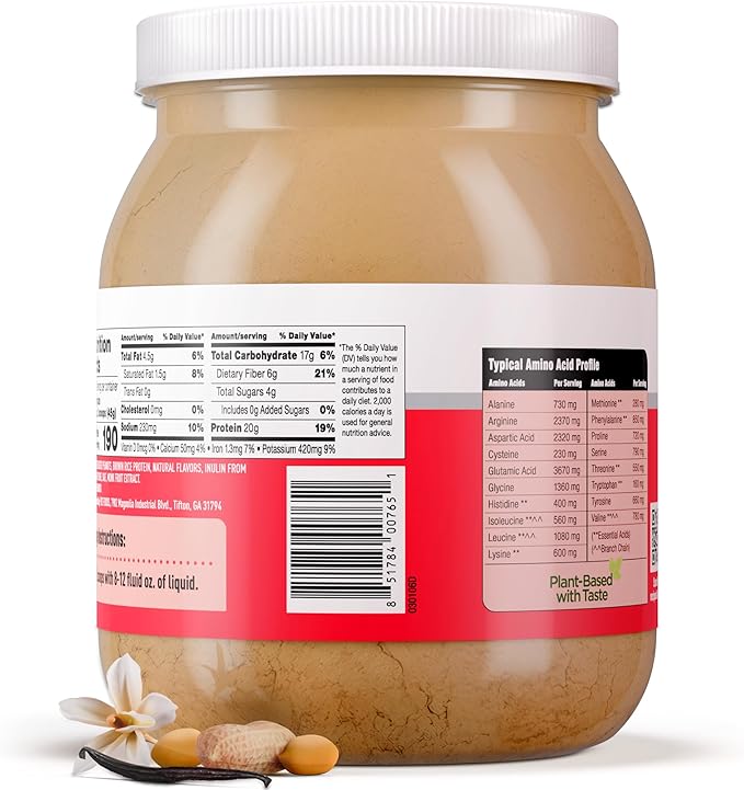 PB2 Performance Peanut Plant Based Vegan Protein Powder | 20g Complete Protein, No Added Sugar