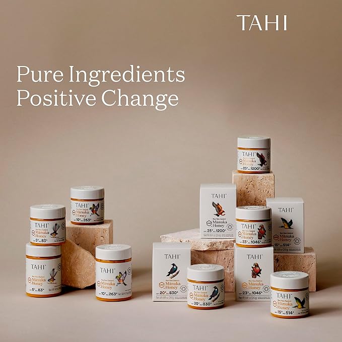 Tahi Raw Manuka Honey New Zealand UMF 10+ Certified (MGO 263+) - 100% Sustainable, Monofloral and