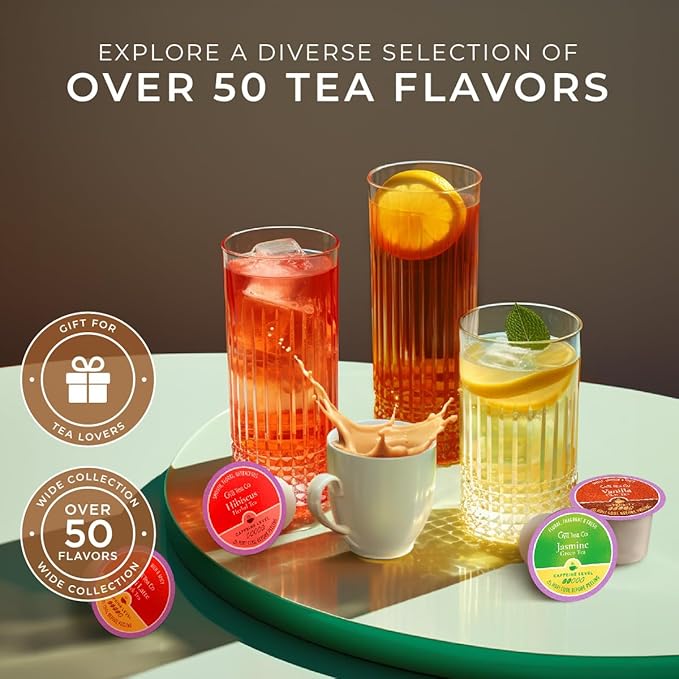 Gya Tea Co Chai Latte Tea Gift Set (16 ct) - High Caffeine Tea Pod with Milk Coconut for Refresh &