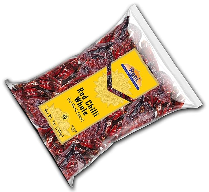 Rani Chilli Whole (Lal Mirch Sabut) 7oz (200g) ~ All Natural | Vegan | No Colors | Gluten Friendly