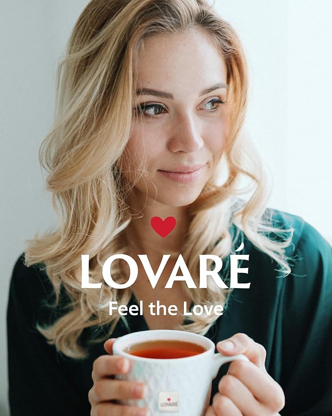 LOVARE Black and Green Tea Bags Variety Pack - Made in Ukraine Tea Sampler - Individually Wrapped