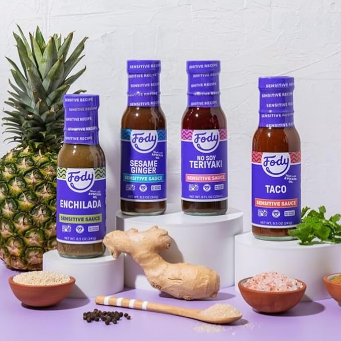 Fody Foods Green Enchilada Sauce, 8.5 Oz, Garlic and Onion Free, Low FODMAP Certified, Gut & IBS