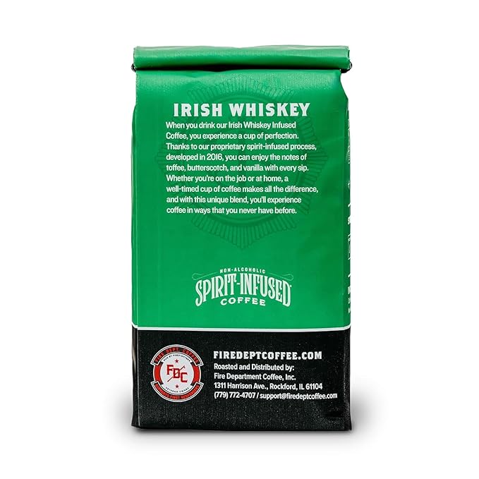 Fire Department Coffee - Gives Back to Firefighters - Irish Whiskey Infused Coffee Beans - Medium