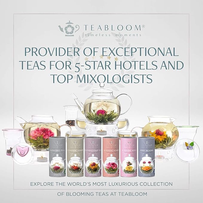 Teabloom Green Tea, Sencha Medley Loose Leaf Tea, Fresh and Floral, Purest Quality Green Tea Leaves