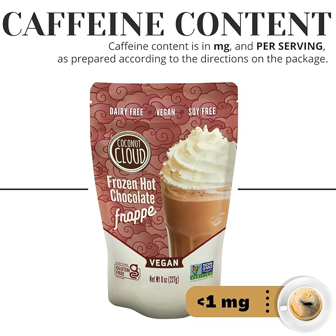 Coconut Cloud Frozen Hot Chocolate | Blended Instant Frappe Iced Cocoa | Add Nut Milk, Ice & Enjoy