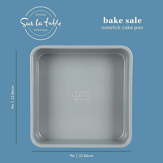 SUR LA TABLE Kitchen Essentials Bake Sale 9 Inch PFOA, PFAS, PTFE Free Nonstick Rectangular Cake