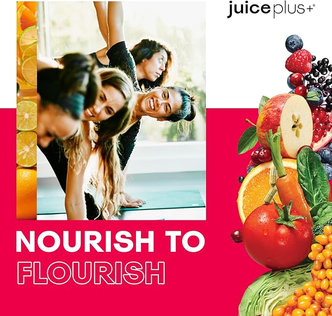 Juice Plus+ Fruit, Vegetable, Berry & Omega Blend Capsules - Nutrition from 30 Fruits, Vegetables &