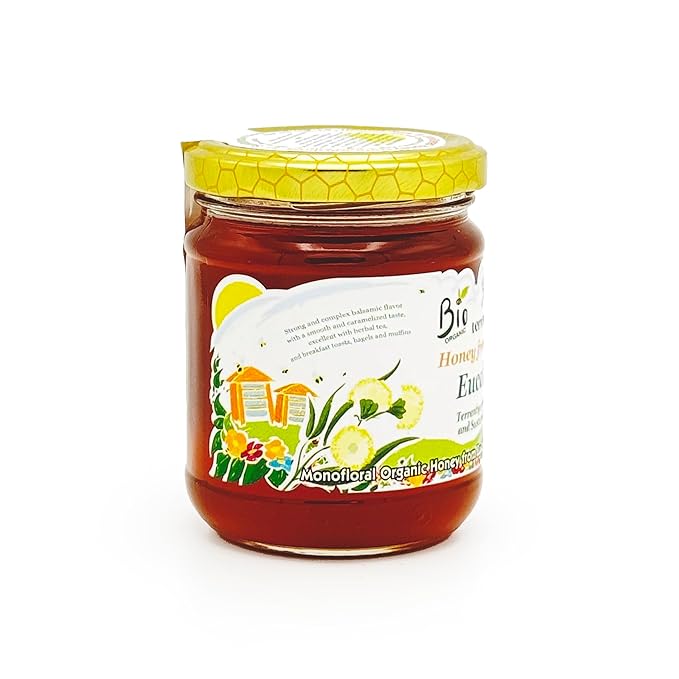 WellEatable Eucalyptus Organic Raw Honey from Eucalyptus Flowers, Artisanal Complex Balsamic Honey