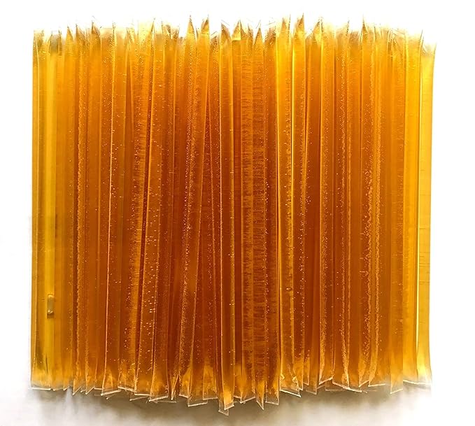 Homestead Honey Native Honey Sticks for Tea - 50-Pack Bulk Packets, Single Serve - Pure Wildflower